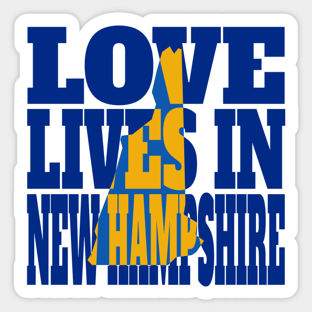 Love Lives in New Hampshire Sticker by DonDota